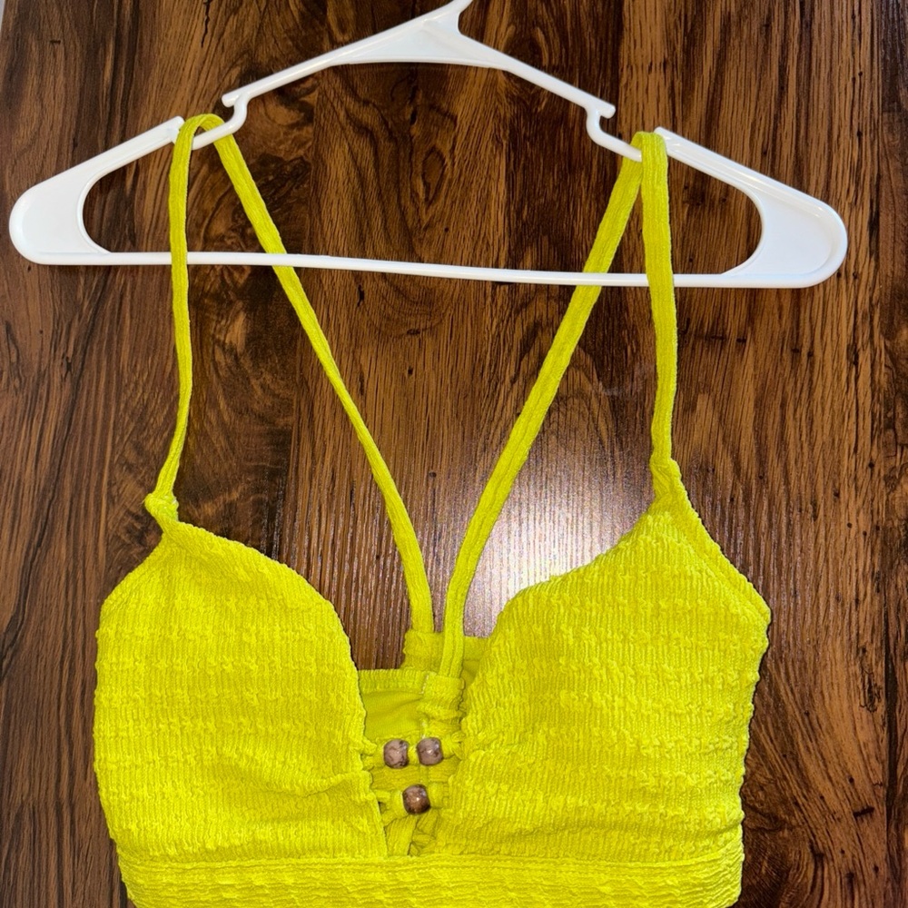 Yellow green Strappy Women's Top